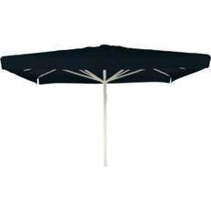 Kæmpeparasol v. 2 - 4x4m m/frisekant 280gr/m2 Polyester dug - Sort