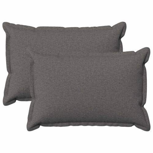 Kudde med kudde HOUTEN 2 st Ljusgrå Faux Linne