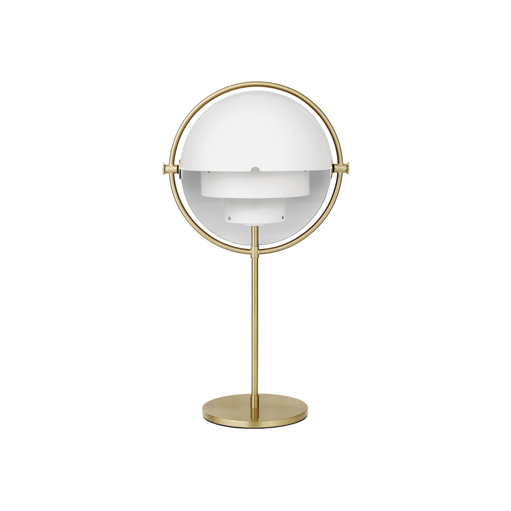 Gubi Multi-Lite Bordlampe Brass / White Semi Matt.