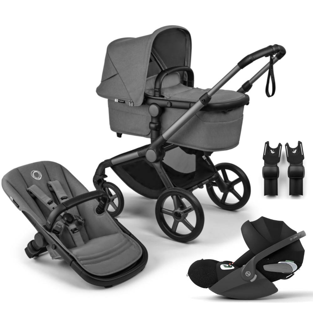 Bugaboo Fox 5 Renew Stroller Set 3-in-1 incl. Cybex Cloud T i-Size - Graphite / Moon Grey