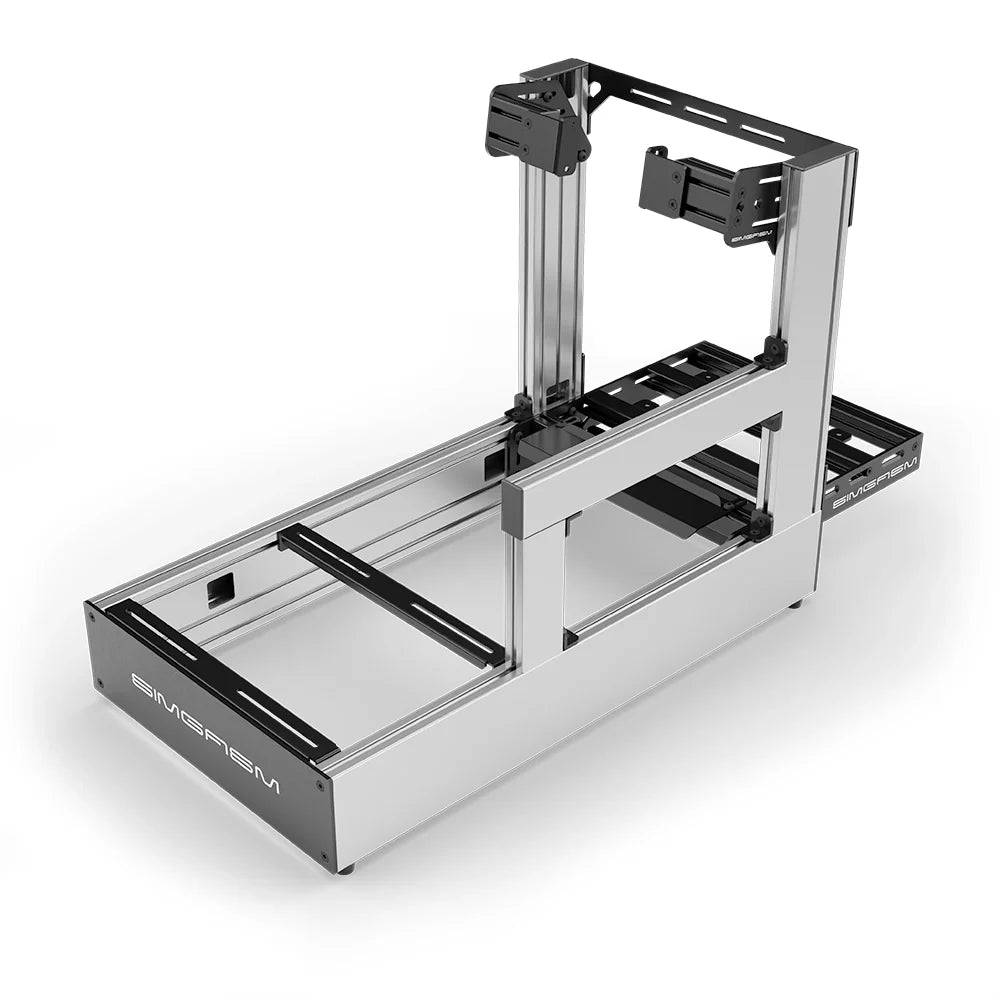 SIMGASM | Pro Aluminum Sim Racing Cockpit - Side Mount / Silver