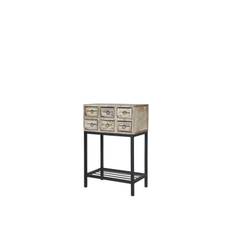 Chic Antique - Grimaud Sidebord m. 6 murstensforme og 1 hylde, H76/L57/B33cm.