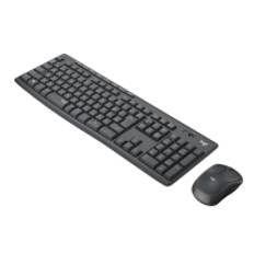 Logitech MK295 Silent - Sæt med mus og tastatur - trådløs - 2.4 GHz - russisk - grafit