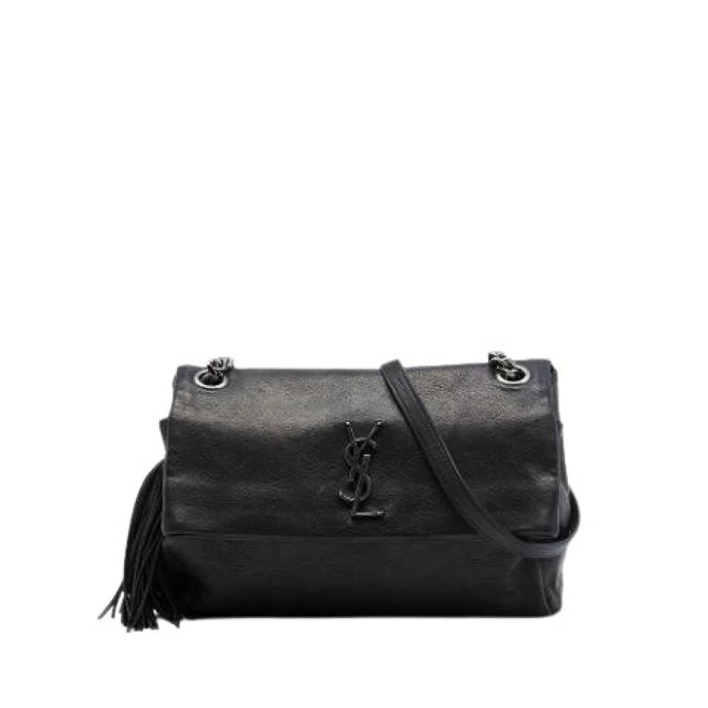 Yves Saint Laurent Vintage Pre-owned Laeder skuldertasker - Vintage - Dame - Sort - ONE SIZE - Uld