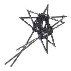 Lorena Antoniazzi, Accessories , Dame, Grå, ONE SIZE, Uld, Chic Broche med Jomfruuld Indsats