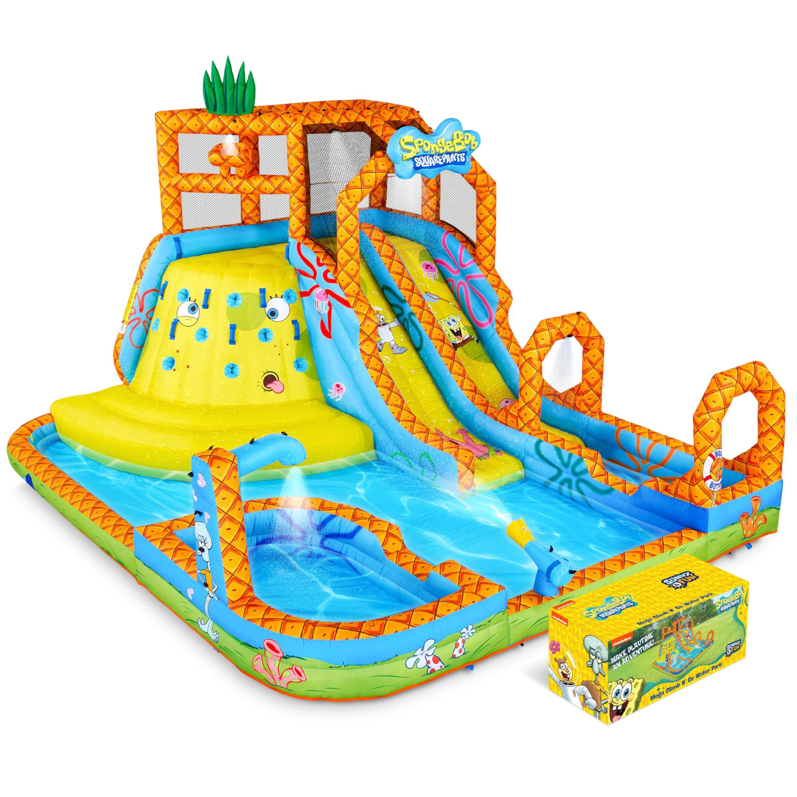 SpongeBob Mega Climb N' Go uppblåsbar vattenrutschbana Default Title