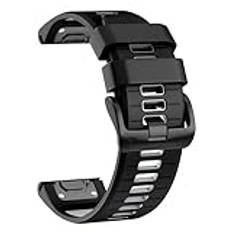 U-LIMVE Klockarmband för Garmin Fenix 7X Pro/Fenix 7X/Fenix 6X Pro/Fenix 6X/Fenix 5X/Fenix 3, silikon QuickFit 26 mm ersättning för Garmin Descent Mk3i 51 mm/Epix Pro 51 mm/TACTIX 7