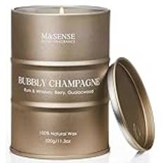 M&SENSE Bubbly Champagne ljus för hemdoft, ljusgåvor för kvinnor och män, lyxiga naturliga sojaljus, husuppvärmningsgåvor nytt hem, 70 timmars lång brinntid, 11,3 oz