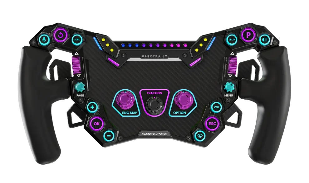 SOELPEC Spectra LT – Formula-Style RGB Sim Racing Wheel - ARCTIC