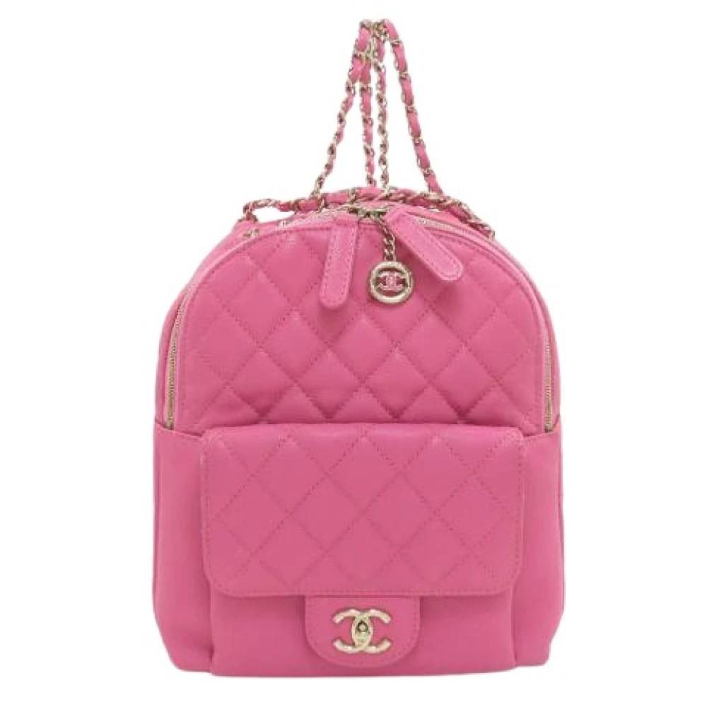 Chanel Vintage Pre-owned Vintage Rygsæk - Vintage - Dame - Lyserød - ONE SIZE - Uld