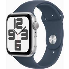 Apple Watch SE 44 mm (2022) | GPS | silver | Sportband stormblå M/L