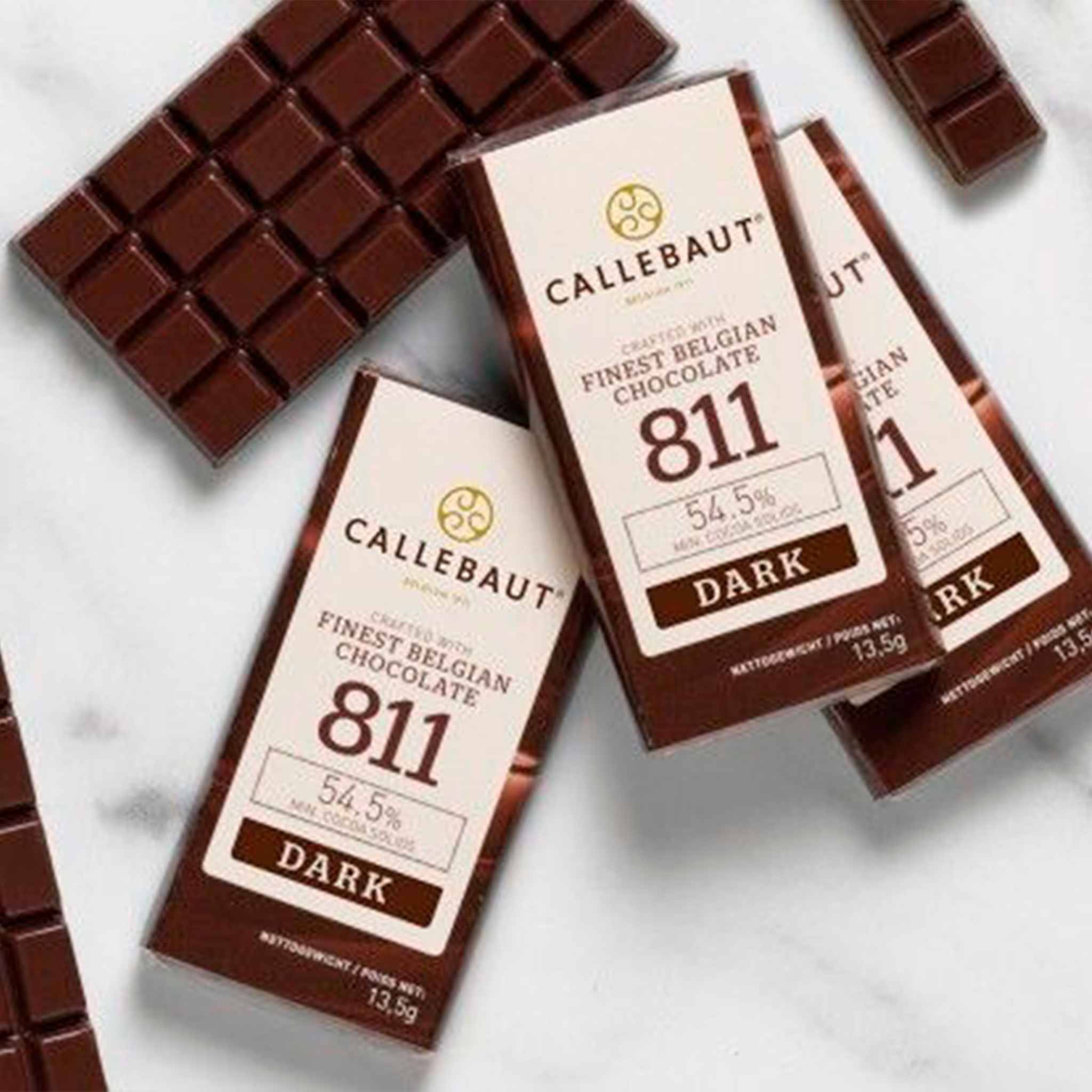 Callebaut 811 Mörk chokladbar – 1 st. Neapolitanska