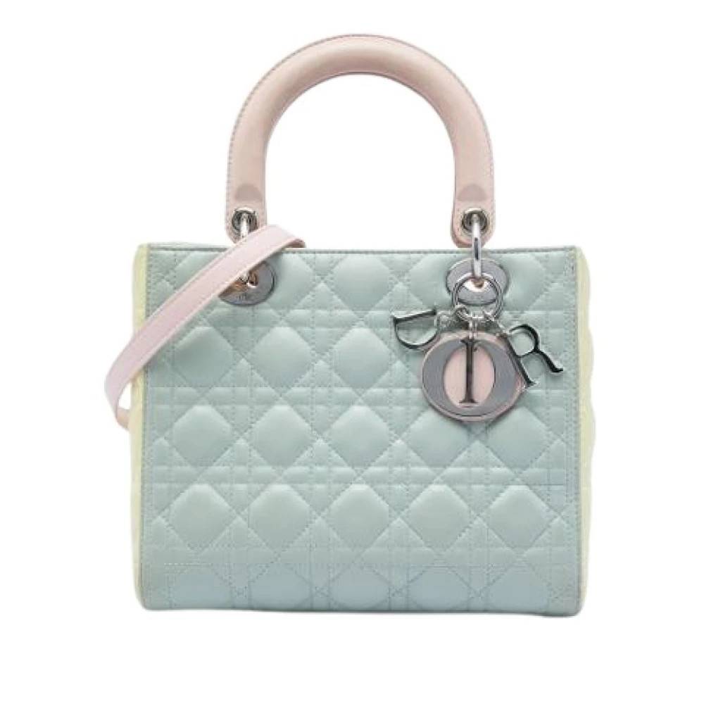 Dior Vintage Pre-owned Lady Dior Håndtaske - Vintage - Dame - Grøn - ONE SIZE - Uld