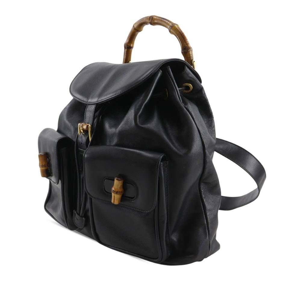 Gucci Vintage Bamboo Stl. - Ryggsäkar Från Magasin - Black (L 30cm x W 31cm x D 10cm)
