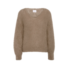 Milana LS Mohair Knit Medium Brown - M