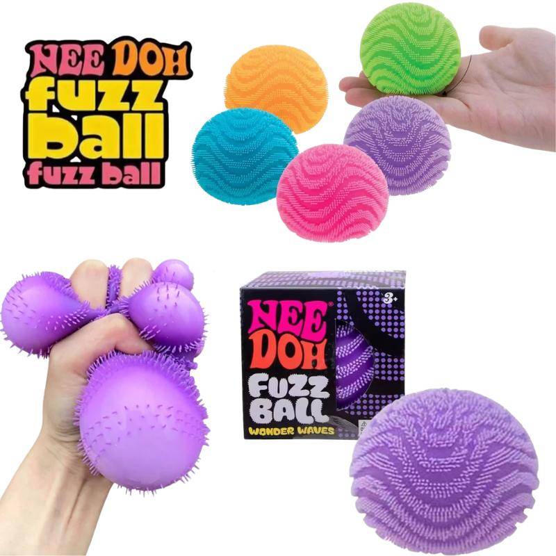 Nee Doh Waves Fuzzboll Mjuk Textur Sensorisk Klämboll Stresslindring Fidget-leksak Ångestlindring Handboll för Vuxna Barn