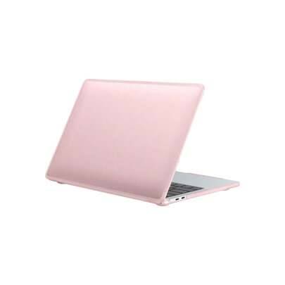 Ny högtransparent ultratunn matt rengöringsskyddande skal kompatibel med MacBook Air/Pro (inkluderar 1 skal och 1 bas) - Kristallrosa (Multi-size)