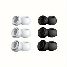 TEMU 12-piece Silicone Ear Tips Toward Airpods Pro & 2nd Gen With Noise Cancelling Design, Includes Portable Storage Case - Fits In Charging Case (s/m/l)