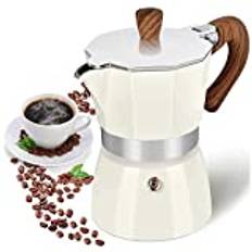 Retoteng Spishäll espressobryggare, 3 espressokopp mokakanna - 142 ml manuell kubansk kaffeperkolatormaskin premium aluminium moka italiensk espresso greca kaffebryggare bryggare perkolator