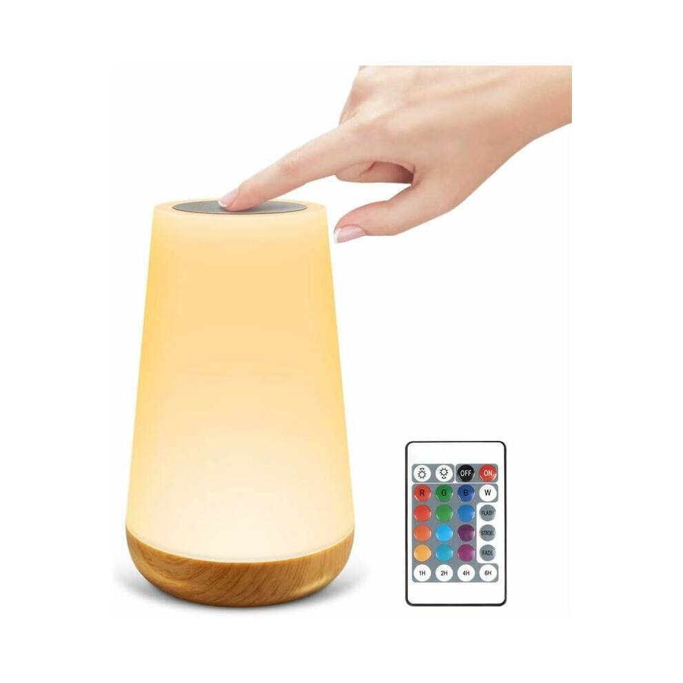 Bärbar lampa, sängbordslampa med automatisk avstängningstimer och touchaktivering, laddningsbar för barnrum
