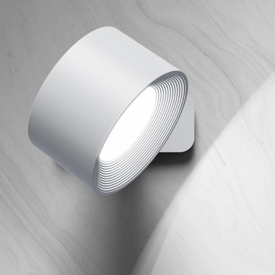 FlexiLamp - Trådlös 360° Vägglampa med Uppladdningsbart LED - Vit