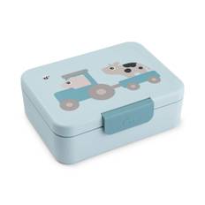 Done by Deer - Lunch box w/divider Tiny farm Blue (1256722)