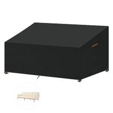 SanGlory Trädgårdssoffa Skyddande Hölje 3-Sitsig Utomhus Rotting Soffa Presenning Vattentät Lounge Vintersäker, För Loungemöbler, 215 x 99 x 61/89