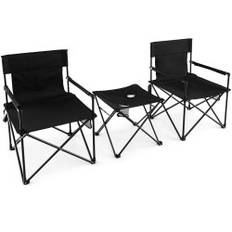 Overdimensionerede campingstole med bord & 2 drinksholdere & opbevaringspose foldestole