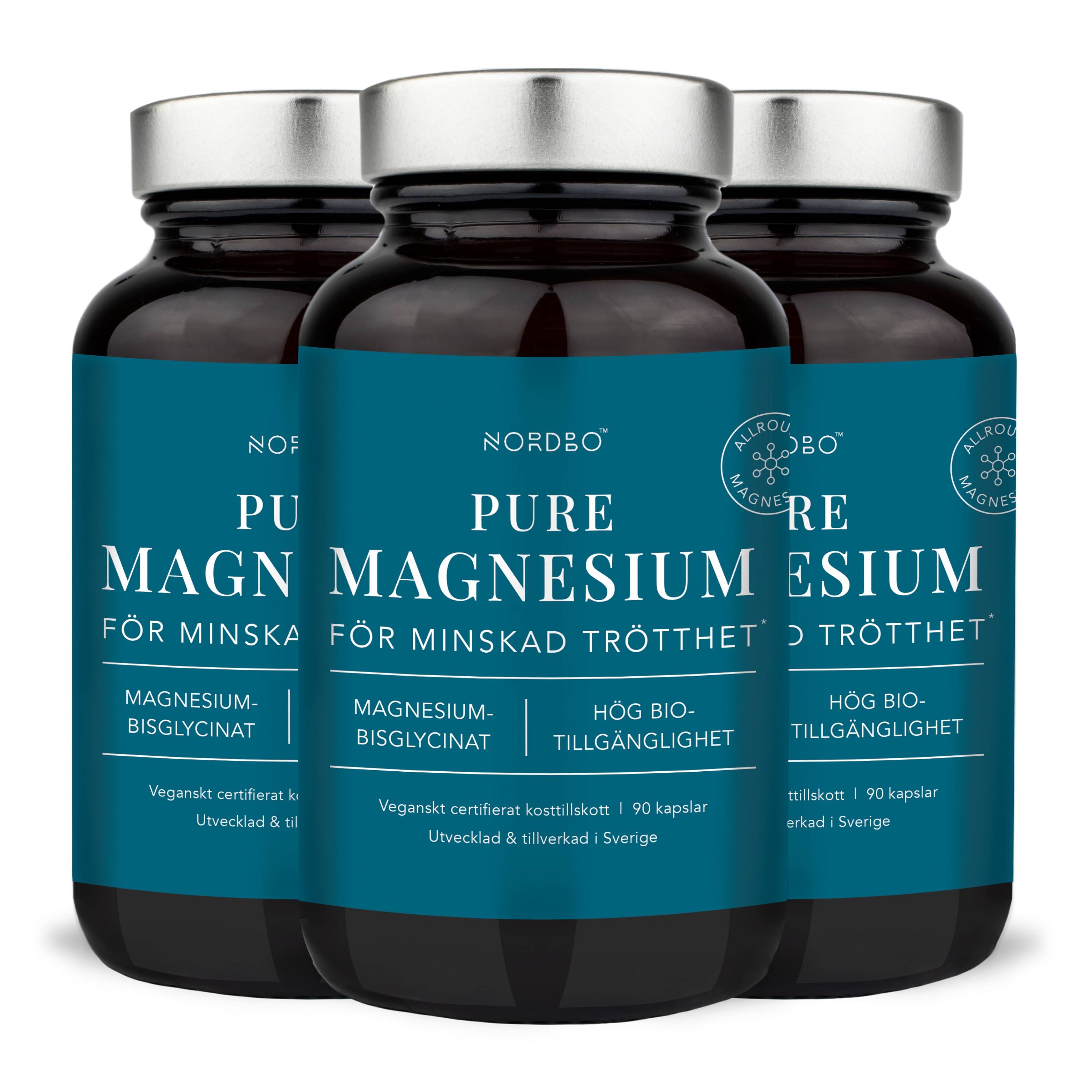 Nordbo Pure Magnesium Ekonomipack 3x90k
