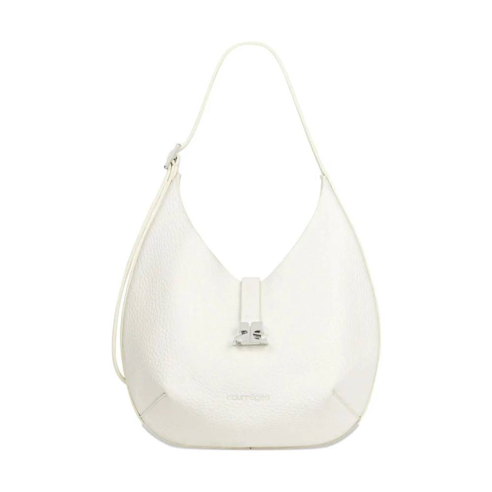 Courrèges Logo-spænde Skuldertaske - Tasker - Dame - Hvid - ONE SIZE - Uld