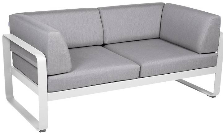 Bellevie Club Black Cherry Soffa 2-sits Dyna Flannel Grey