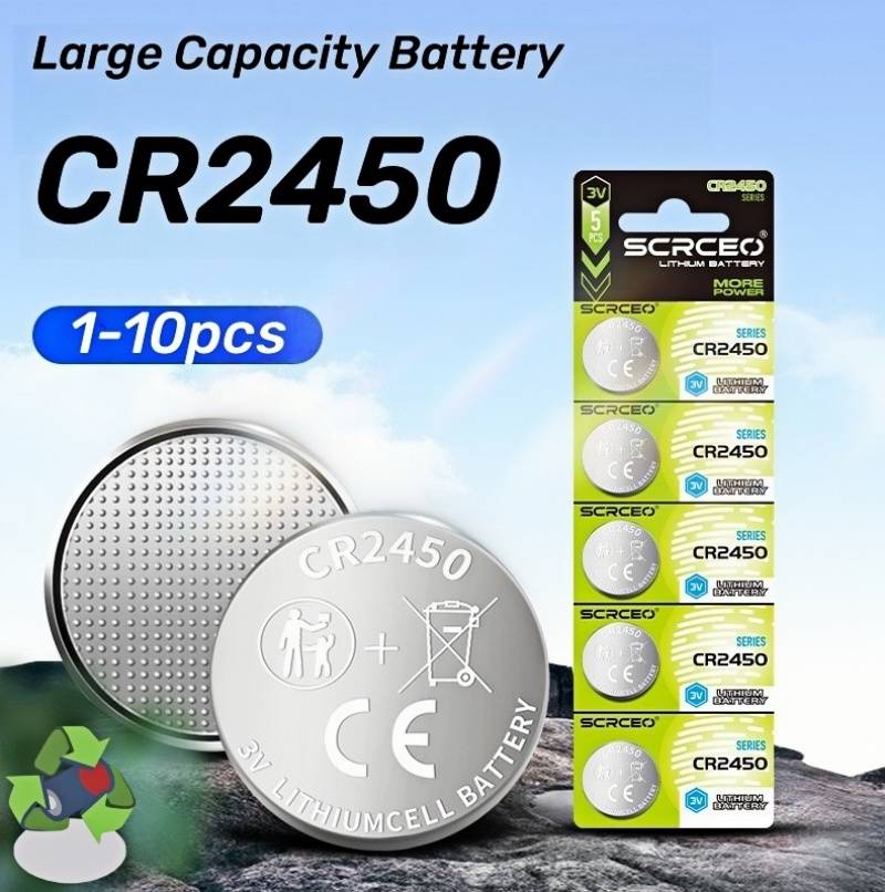 5-50pcs 3V CR2450 Button Batteries CR2450 5029LC LM2450 DL2450 CR2450N BR2450 600mAh Lithium Cell Coin Watch Battery