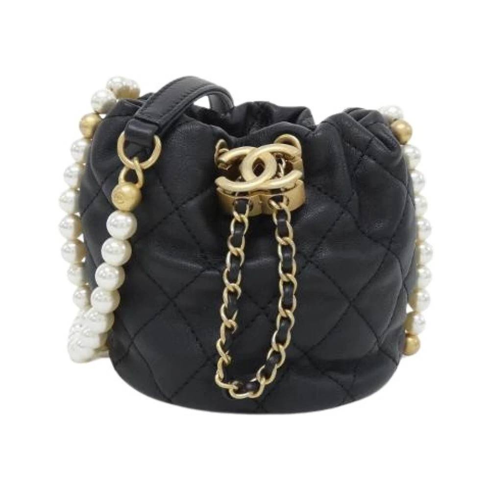 Chanel Vintage Pre-owned Calf Shoulder Bag - Vintage - Dame - Sort - ONE SIZE - Uld