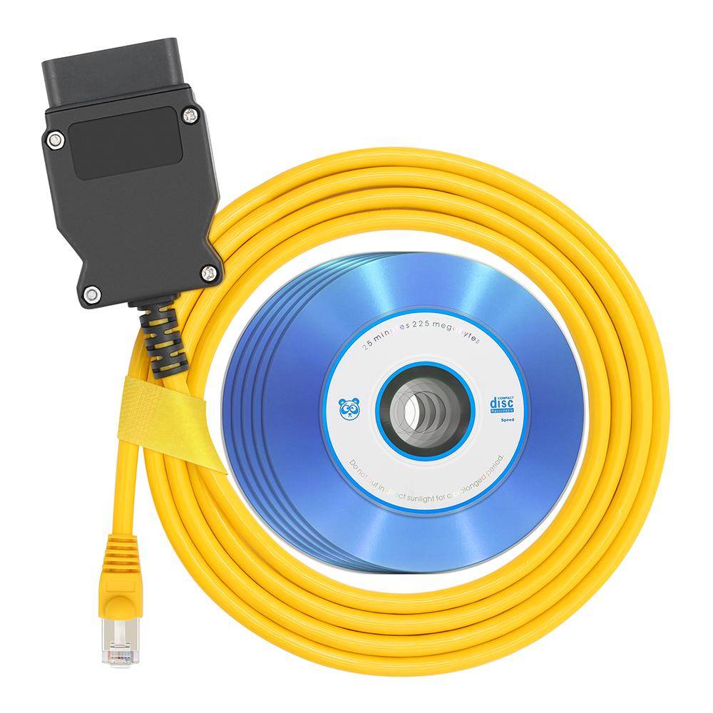 ESYS ENET I-COM Kabel För BMW E-SYS Kodning F-serien OBD OBD2 Diagnoskabel Uppdatera Dolda Data OBD Diagnosskanner Kodning ECU Programmerare yellow