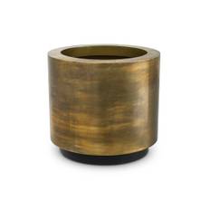 Jasper planteringslåda rund antik mässing - Guld / Brun (Ø: 59,5 x H: 54,5 cm)