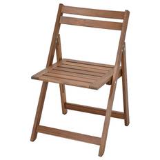 IKEA - NÄMMARÖ stol, ude, kan klappes sammen/lysebrun med bejdse