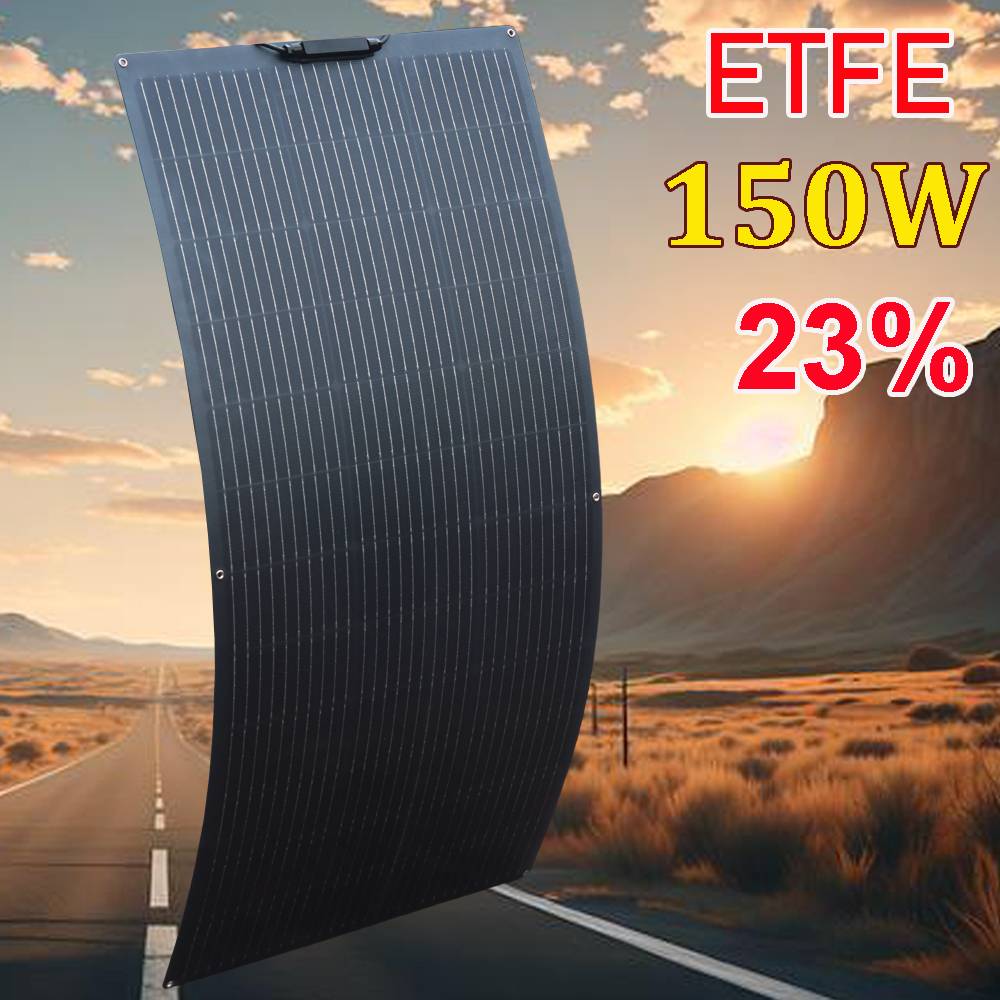 12V Solar Panel ETFE PET 150W 140W 120W 100W 95W 80W Flexible Photovoltaic Panel 12V Battery Charger Camper RV Roof Solar Module