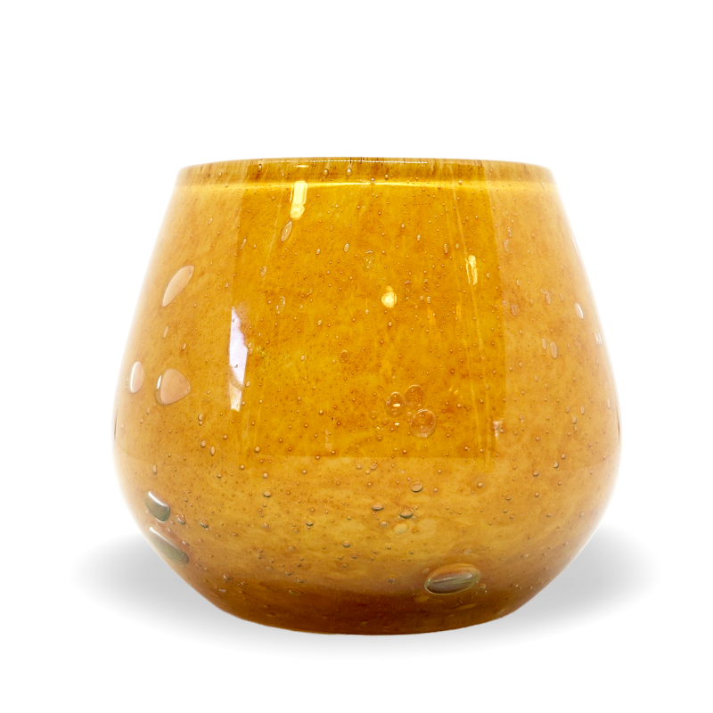 Securit LUNA lysestage genanvendt glas Ø9,5x12,5 cm orange