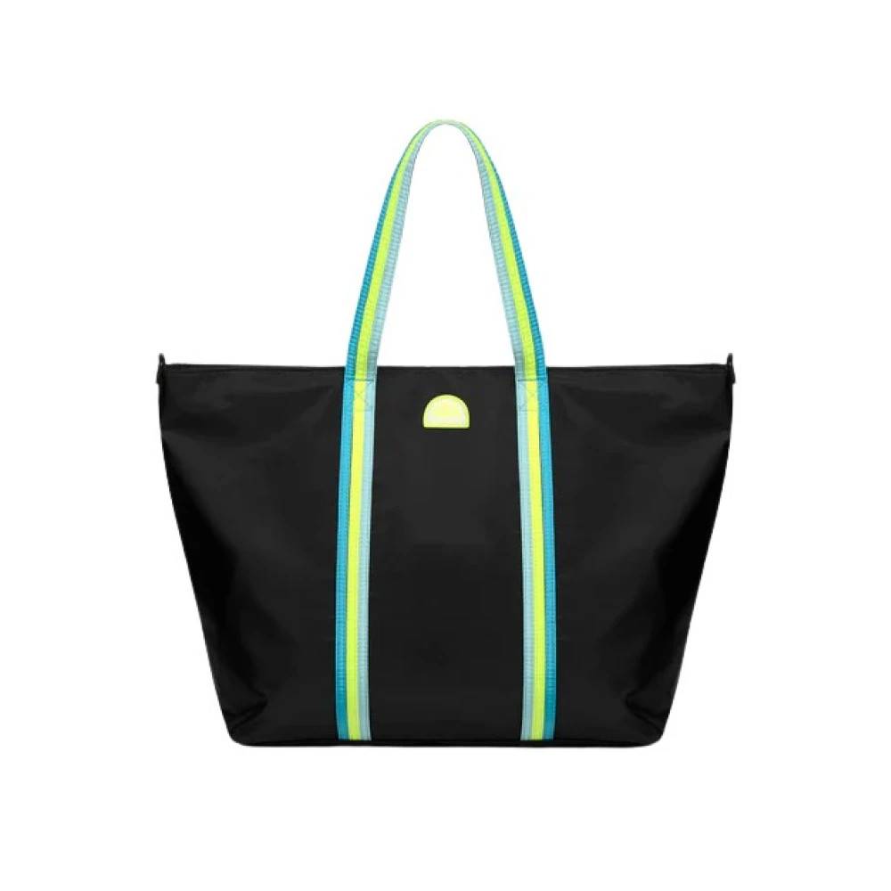 Sundek Regular Tote Bag med Regnbuedetaljer - Tasker - unisex - Sort - ONE SIZE -