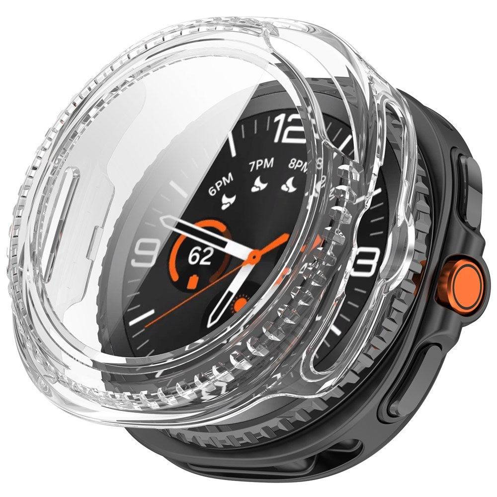 Samsung Galaxy Watch 8 Classic (46mm) Hårt Plast Fodral med Inbyggt Skärmskydd - Genomskinlig