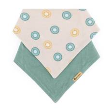 Petite&Mars Bandana Luke 3m+ haklapp Beige Kiwis&Misty Green 1 st.