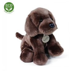 Siddende brun Labrador bamse – 30 cm.