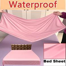 Vuxen Vattentät Spel Vinyl Madrassöverdrag Plast Full Queen King Bed PVC Lakan Förhindra att gamla människor eller barn väter sängen Urinkudde Oljetät - Babyrosa (Multi-size)