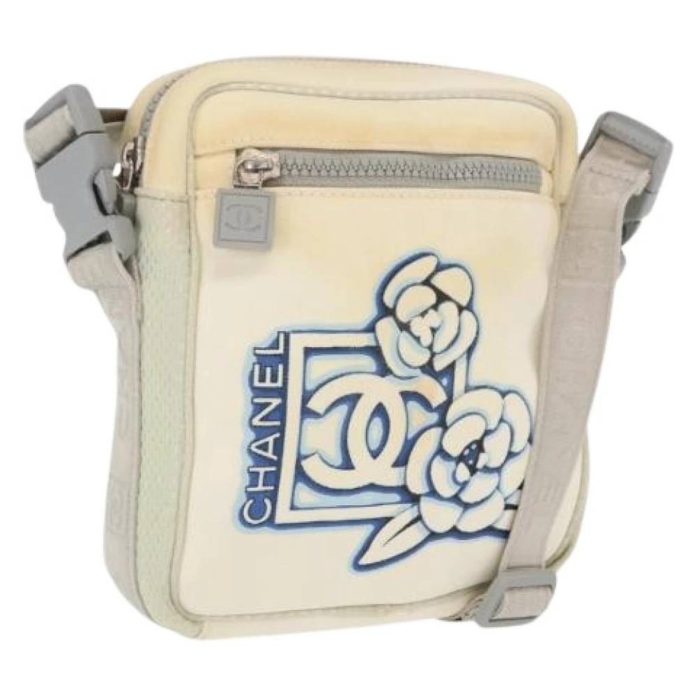 Chanel Vintage Pre-owned Vintage Nylon Cross Body Taske - Vintage - Dame - Hvid - ONE SIZE - Nylon
