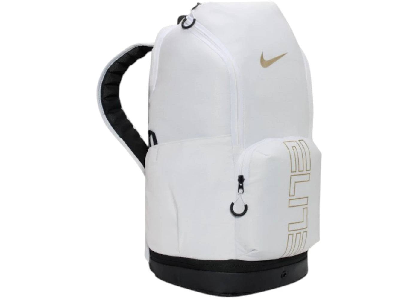 Nike Varsity Elite Backpack White/Black/Metallic Gold - One Size (One Size)