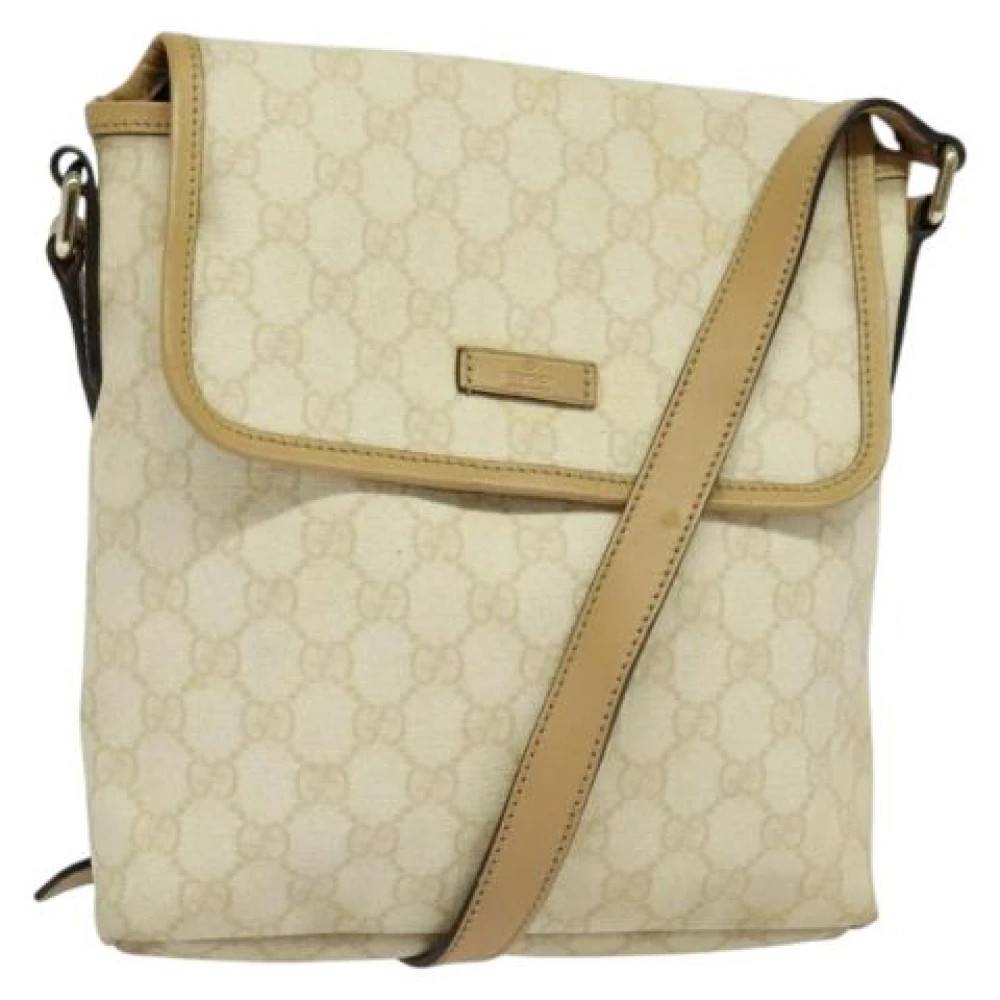 Gucci Vintage Pre-owned Laeder gucci-tasker - Vintage - Dame - Beige - ONE SIZE - Uld