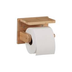 Bambus toiletpapirholder med hylde