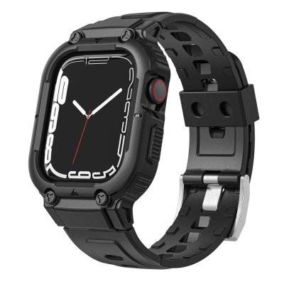 Apple Watch Ultra 2 49mm Stöttåligt Skal + Armband Svart