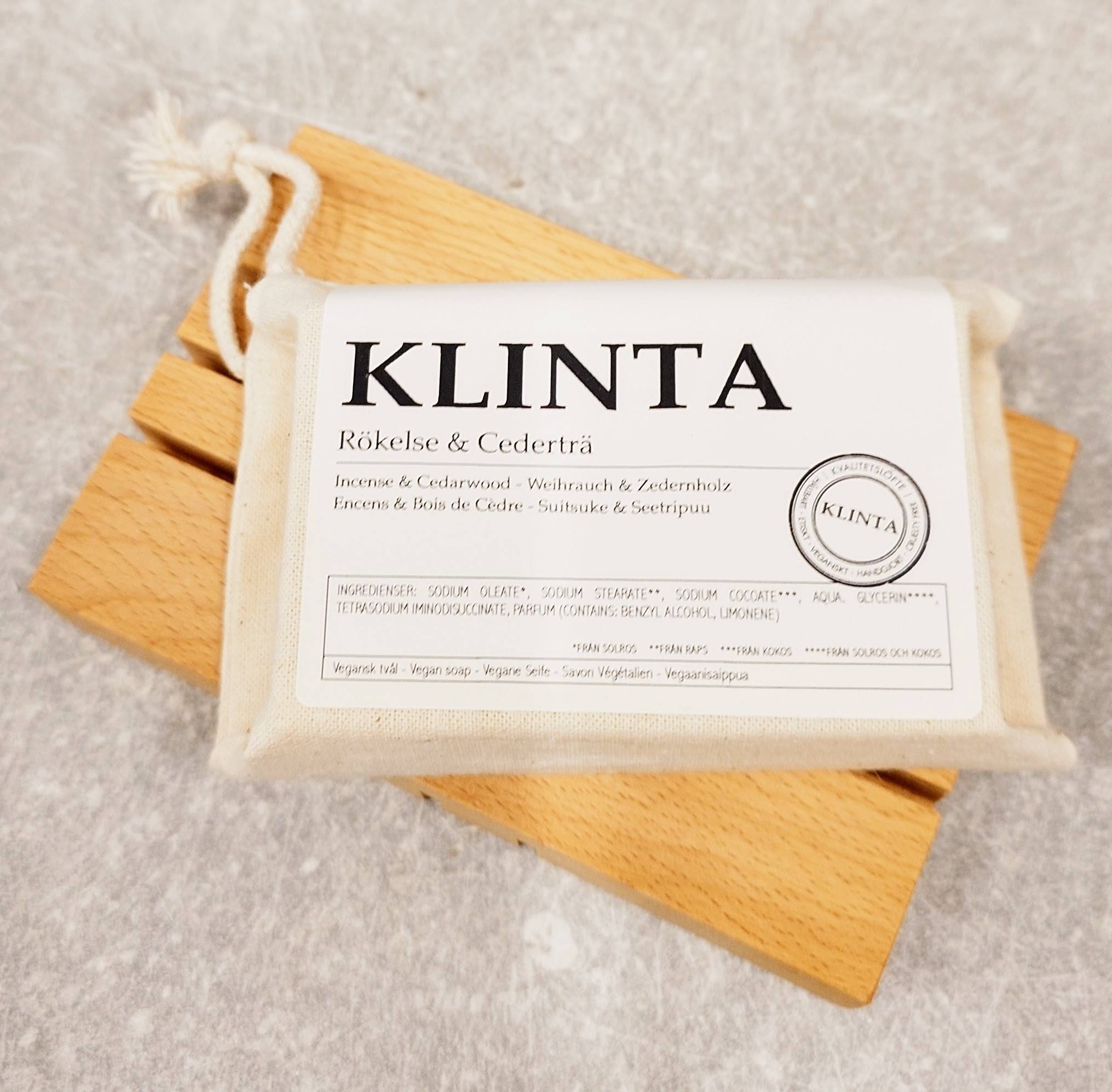 Ekologisk Vegantvål med Rökelse & Cederträ från Klinta