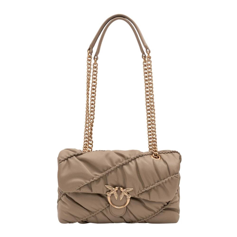 PINKO Love Puff Mini Bag - Tasker - Dame - Grå - ONE SIZE - Bomuld